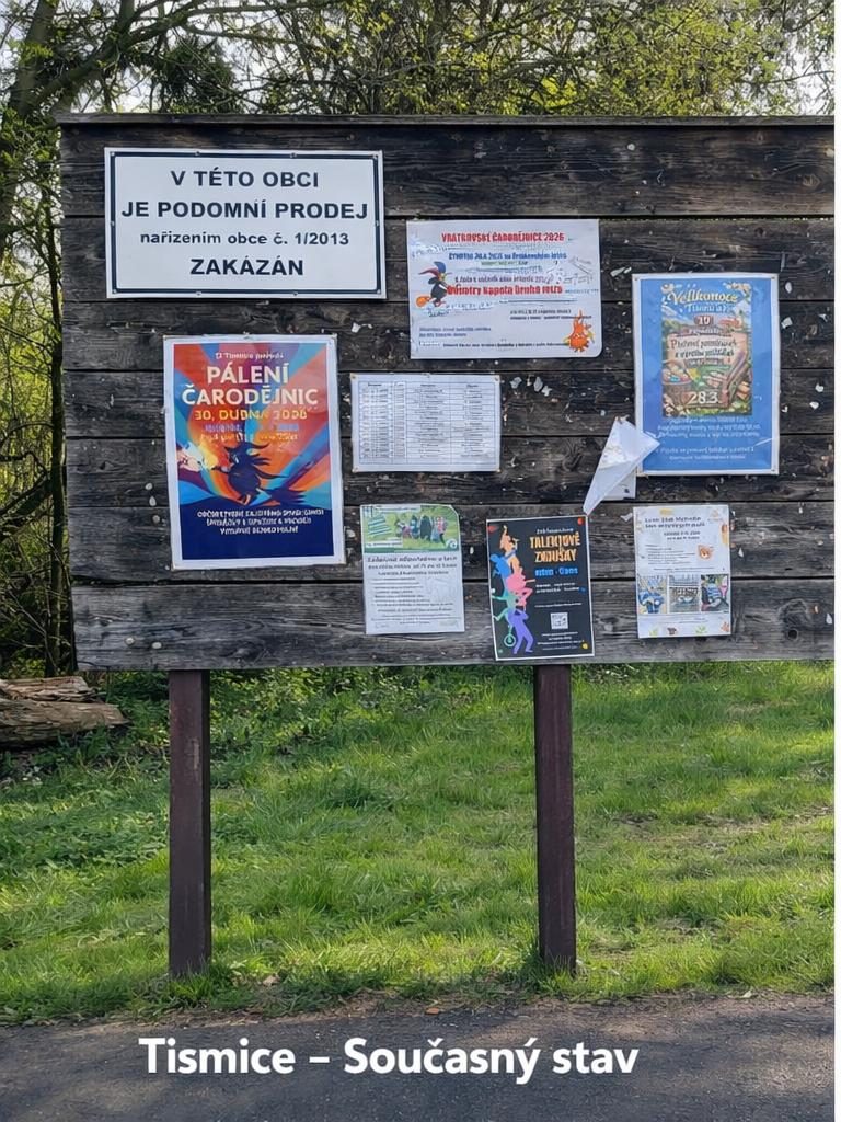 Obecní nástěnka — současný stav