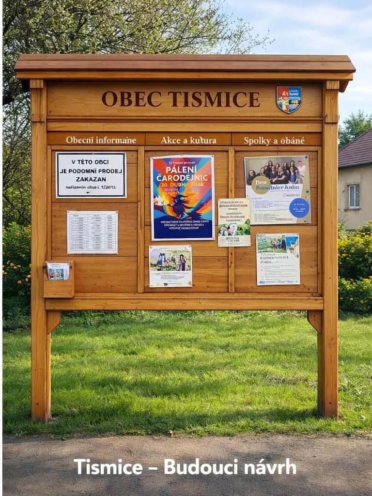 Obecní nástěnka — vizualizace